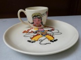 Howdy Doody, Glass Plate and Cup
