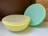 Two Tupper Ware Bowls with Lids, 13