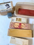Group of 5 Sharpening Stones and a Honing Guide as Pictured