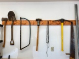 Group of Yard Tools on Wall