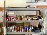 Contents of Metal and Wood Shelving Unit