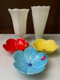 Pair of Milk Glass Vases, 10