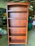 Oak Bookcase W/(4) Adjustable Shelves
