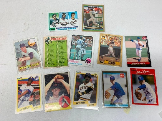 12, Better 1960's to 200's Baseball Cards, Nolan Ryan, Tommy John, Griffey Jr and More!