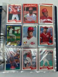 150 Cincinnati Reds Baseball Cards over the Years in Plastic Sleeved Book!