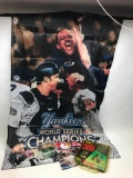 Misc. Baseball Lot of Game, Yankees World Series Fabric Poster and More