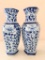 Pair of Blue and White Chinese Vases