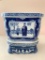 Chinese, Blue and White Vase/Planter on Stand