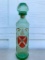 Green Glass Bottle with Stopper, 12.5
