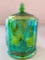 Carnival Glass Candy/Biscuit Jar, 8