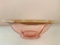 Gold Overlay, Pink Glass Bowl, 9