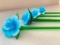 4 Glass Flowers, They are 16