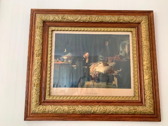 Framed Print, The Doctor in Antique Frame