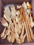 Gold Color, Stainless Steel Set of Flatware as Pictured