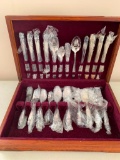 Service for 8 Holmes and Edwards Flatware in Wood Case