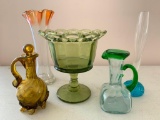 Group of Multi-Colored Glass Items