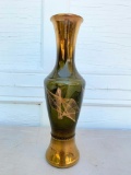 Interesting Green and Gold, 70's Vase, 11