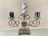 Contemporary, Decorative, Metal Candle Holder