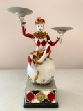 Hand Painted, Jester Candle Holder by Milson and Louis