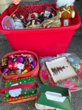 Group of Christmas Decorations, Santa's, Basket and More!