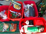Large Lot of Christmas Decorations in 4 Totes!
