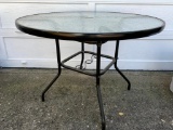 Glass Top Outdoor Table, 30