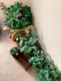 Lot of Faux Plants in Box and Planter Baskets and Containers as Pictured