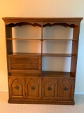 Large, Pressed Wood, Desk and Shelving Unit