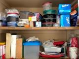 Contents of Two Shelves in Dining Room Closet