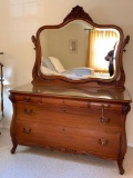 Antique Dresser with Beveled Mirror