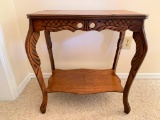 Small Veneer Carved Stand