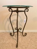 Wrought Iron Decorative Table with Accents