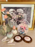 Framed Print and Group of Decorative Items