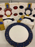 Two Sets of Four Galaxy Dinnerware Cups and Saucers with Extra Platter and Salad Plates