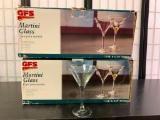 Two Boxes of Commercially Used Martini Glasses