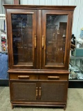 Wood, Two Piece China Cabinet