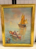 Signed Oil on Canvas, Nautical Painting