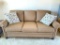Smith Brothers, Mid Size Sofa,  The Manufacturer Description is  Mocha, Antique Brass Nail Head