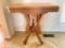 Antique Lamp Table with Porcelain Casters