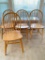 Set of 4, Solid Wood Dining Chairs