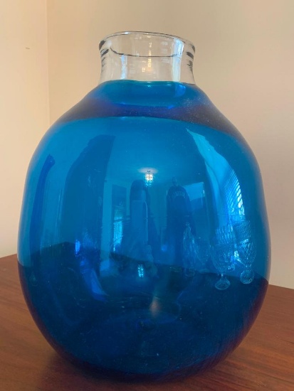 Blenko, Glass, Blown Vase, Signed in 1976