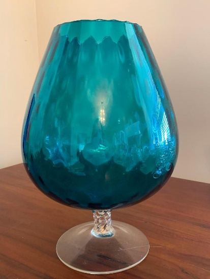 Large, Snifter Style Vase, 13" Tall
