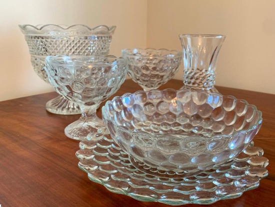 Group of Clear Glass Items as Pictured