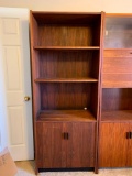 Vintage Wood Bookshelf with Double Doors, This is the left end unit only.