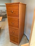 Oak, Four Drawer File Cabinet, 54