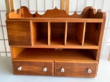 Small, Wood, Desk Top Shelving Unit