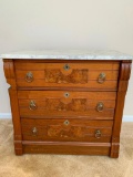 Marble Top, 3 Drawer Dresser