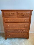 Solid wood, Dovetailed Drawers, Oak Finished Dresser