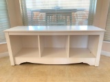 Pressed Wood, White Window Seat/Shelving Unit