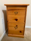 Pine, Two Drawer File Cabinet